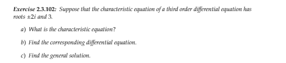 Solved Exercise 2.3.102: Suppose that the characteristic | Chegg.com