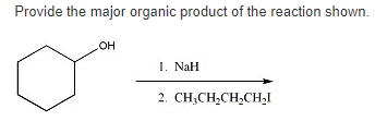 Solved Provide the major organic product of the reaction | Chegg.com