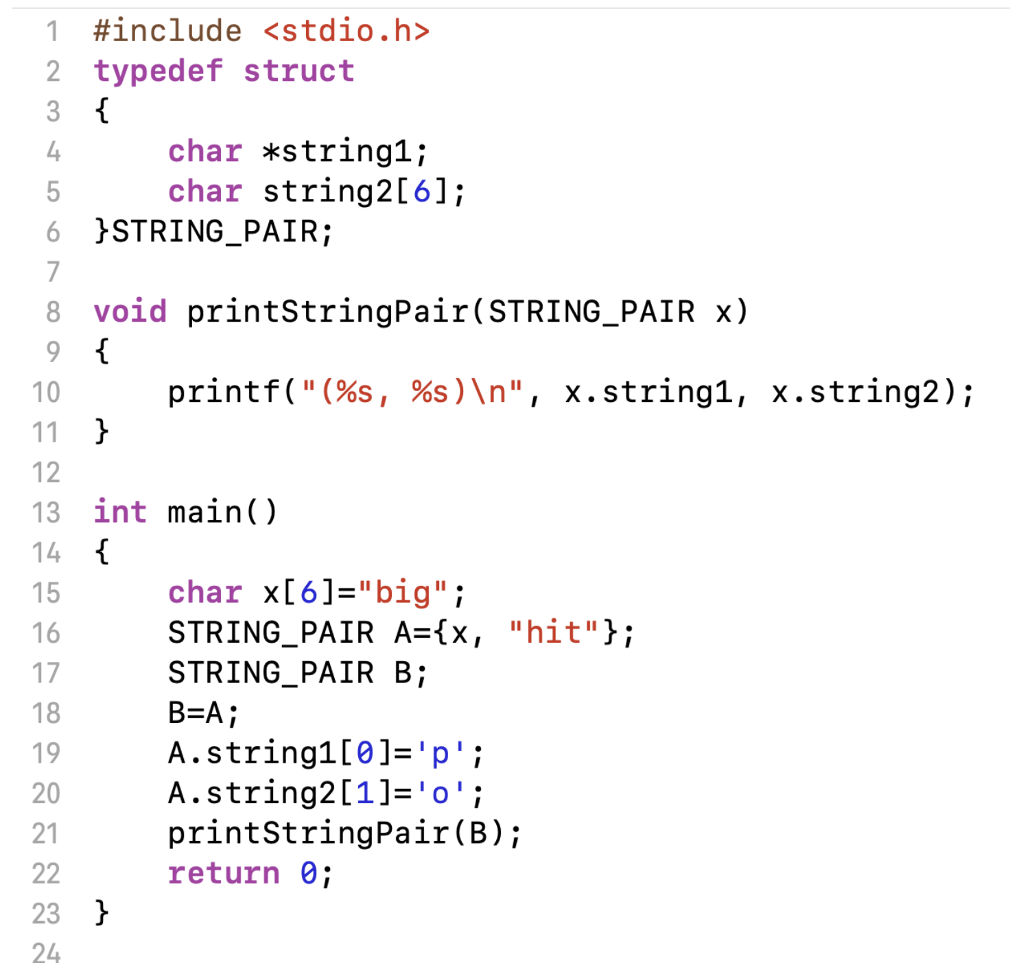 Solved What does this program print? #include x[6]=big | Chegg.com