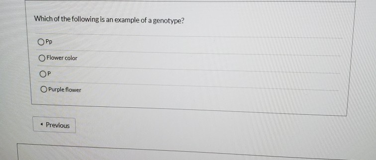 Solved Which of the following is an example of a genotype? | Chegg.com