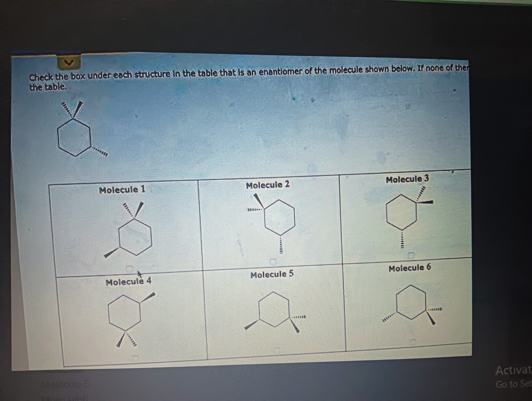 Solved Check The Box Under Each Structure In The Table That | Chegg.com