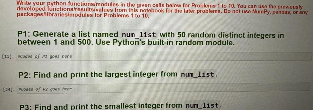 Solved Write your python functions/modules in the given | Chegg.com