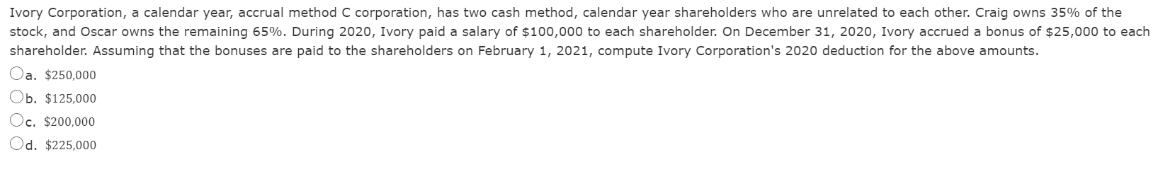 solved-ivory-corporation-a-calendar-year-accrual-method-c-chegg