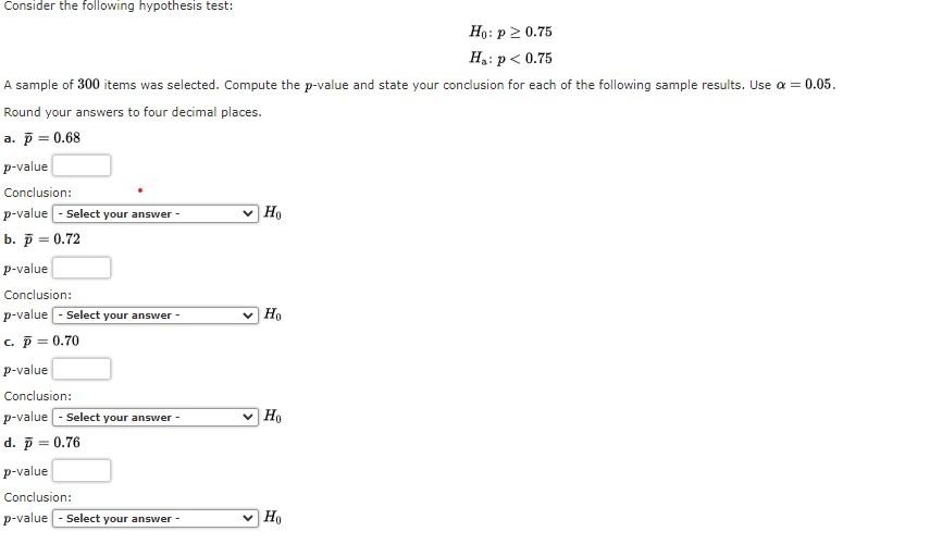 Solved Consider the following hypothesis test: | Chegg.com