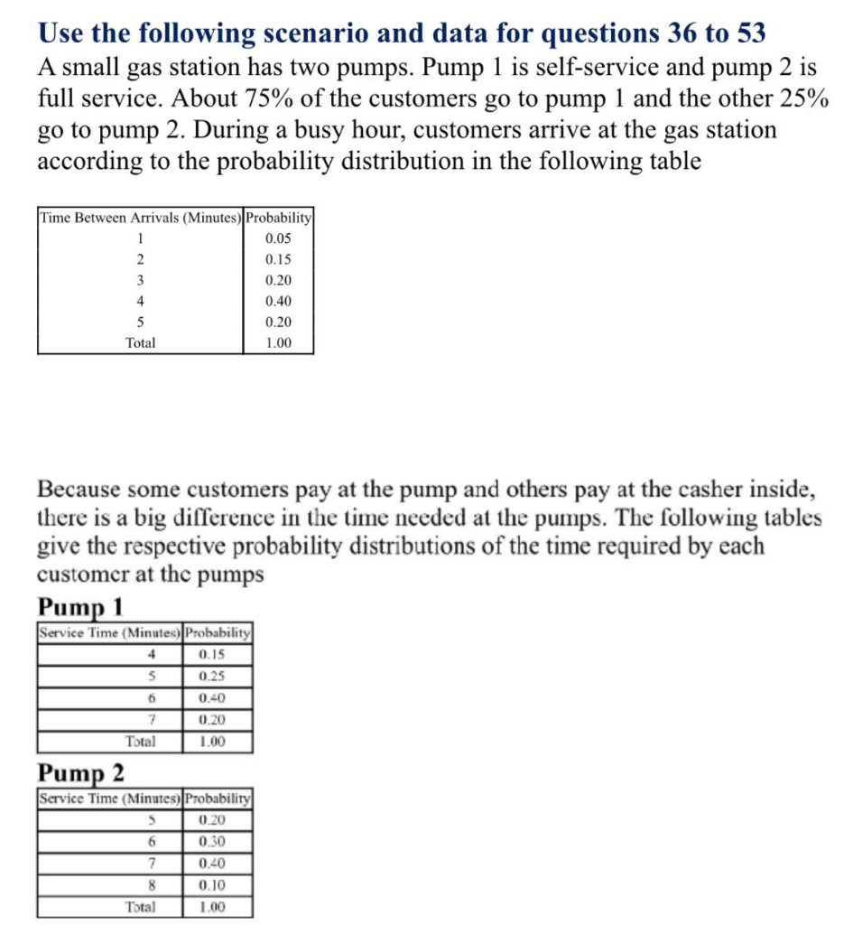 Solved Use the following scenario and data for questions 36