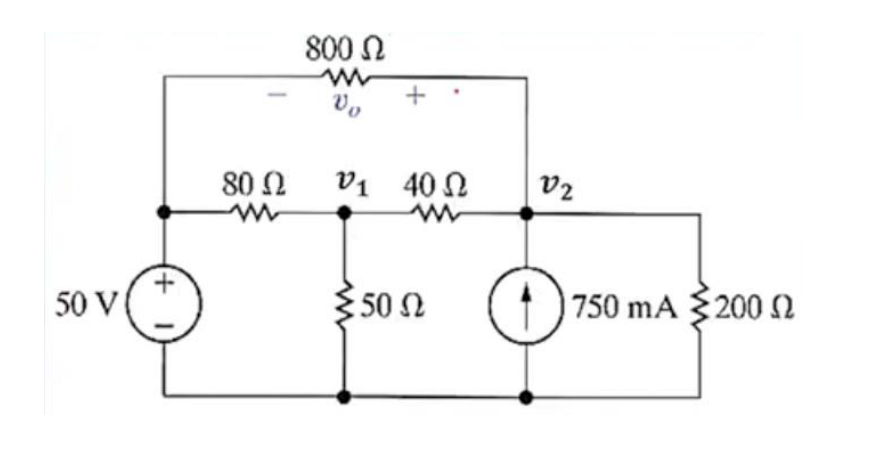 Solved Consider the circuit below. (a) Use the node voltage | Chegg.com