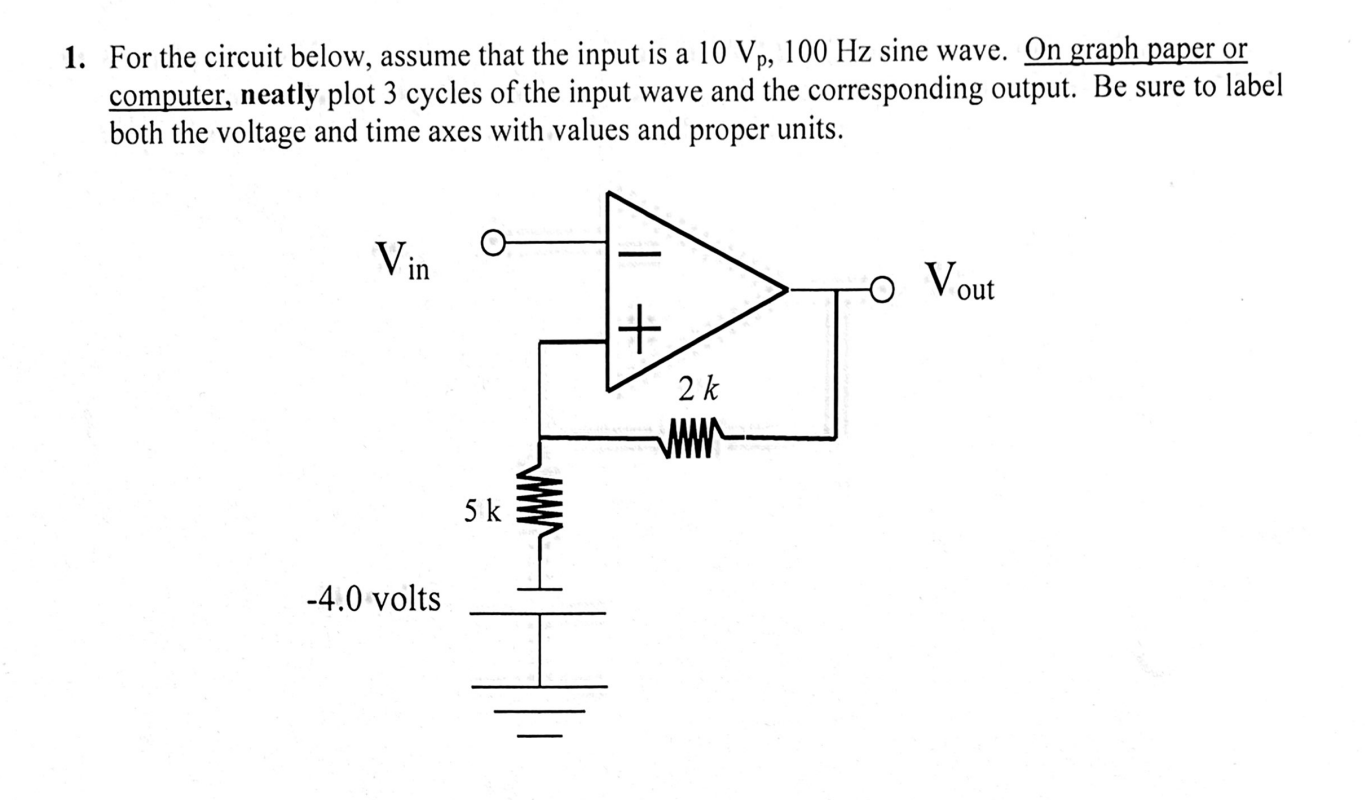 Solved Assume plus or minus 12 volt supply voltages. Also, | Chegg.com