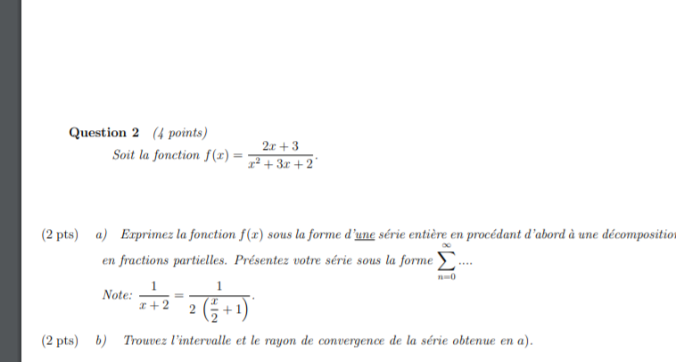 Solved Question 2 A Express The Function F X As An Int Chegg Com