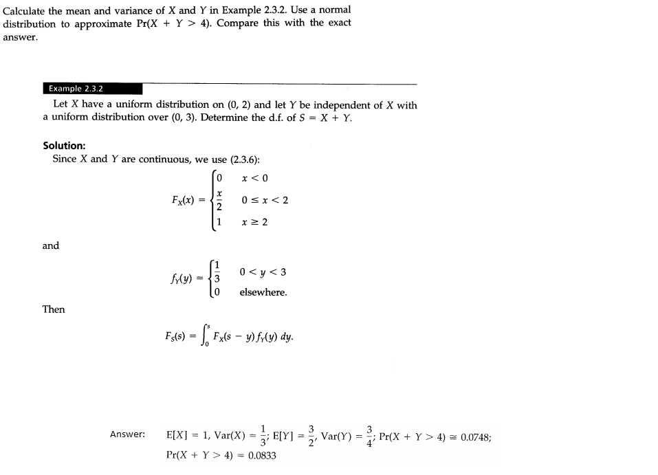Solved Calculate The Mean And Variance Of X And Y In Exam Chegg Com