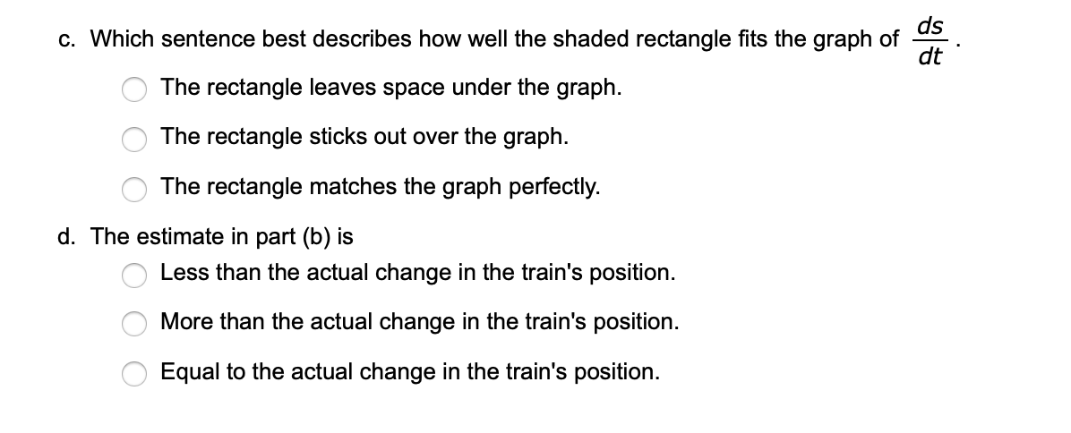 Solved The position of a train from its home station, s(t), | Chegg.com