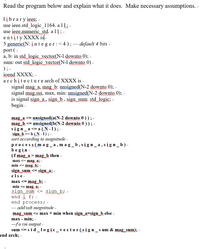 Solved Read the program below and explain what it does. Make | Chegg.com