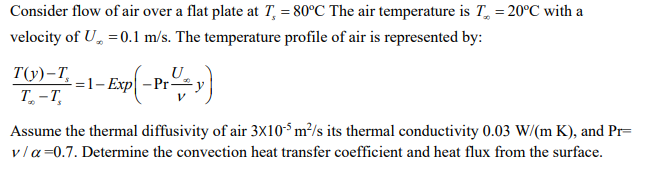 Solved Consider flow of air over a flat plate at T = 80°C | Chegg.com