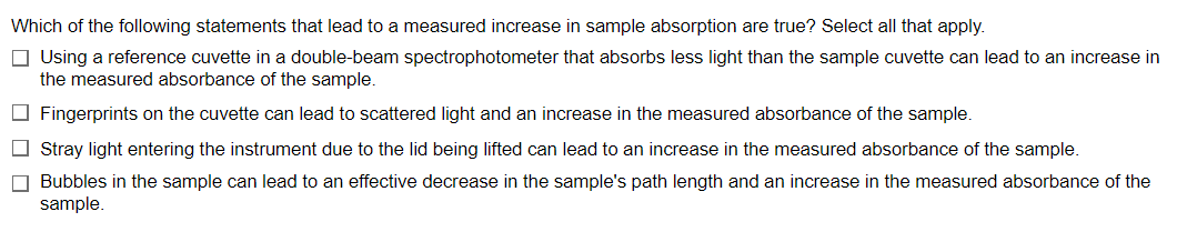 Solved Which of the following statements that lead to a | Chegg.com