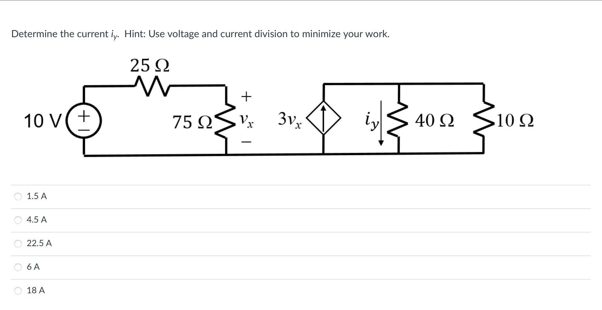 Solved Determine The Current Iy Hint Use Voltage And 1624