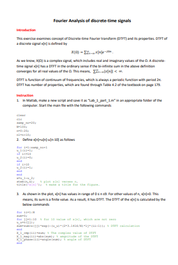 Solved Fourier Analysis of discrete-time signals | Chegg.com