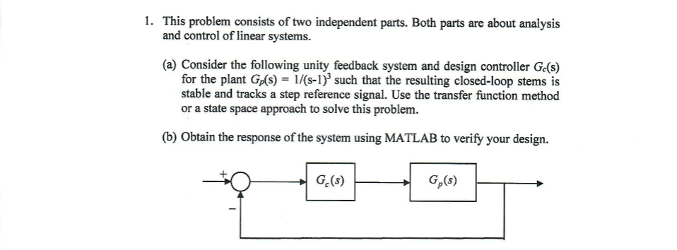 Solved 1. ﻿This problem consists of two independent parts. | Chegg.com