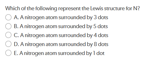 Solved Which of the following represent the Lewis structure | Chegg.com