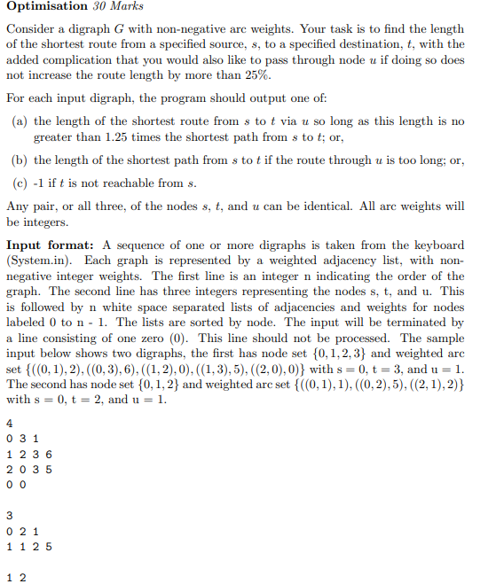 Solved Consider a digraph G with non-negative arc weights. | Chegg.com