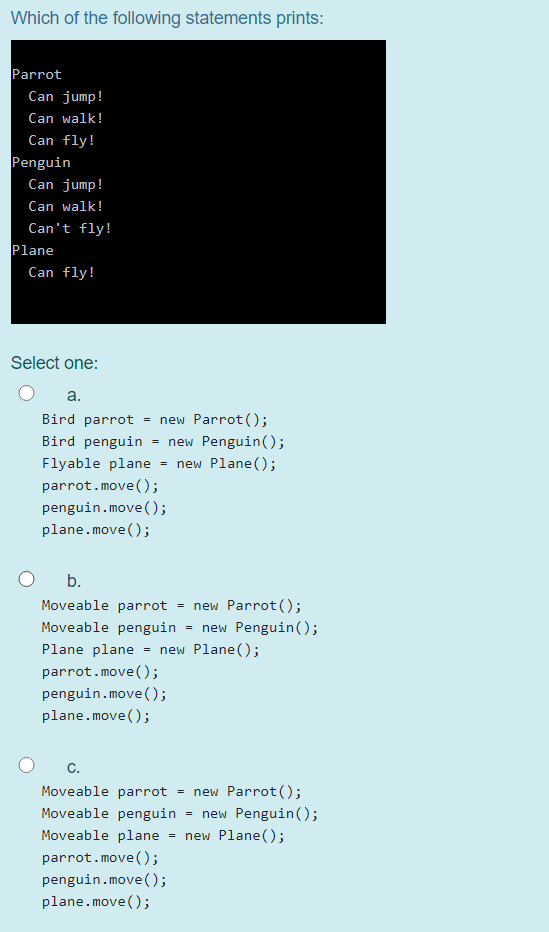 Solved Based on the following interface and class | Chegg.com