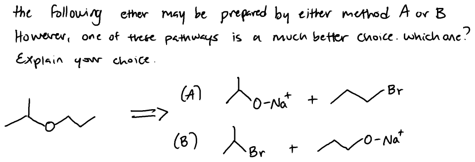 Solved The Following Ether May Be Prepared By Either Method | Chegg.com