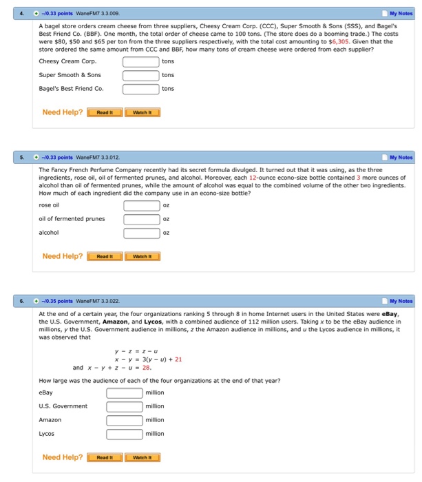 Solved Please help completely answer question 4, 5, and 6. | Chegg.com
