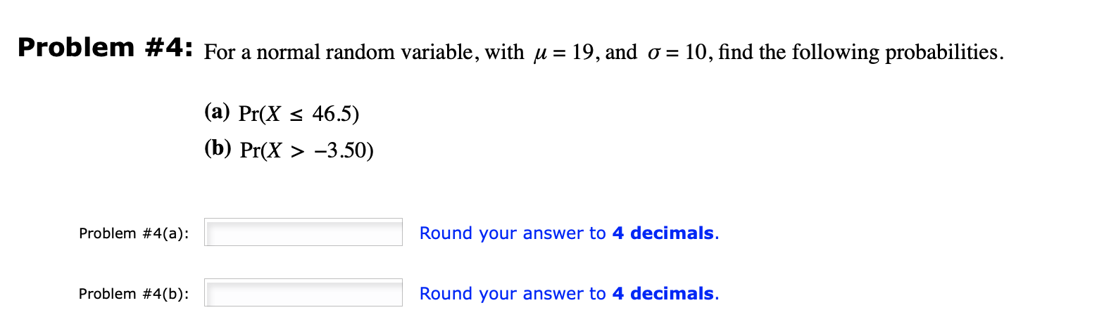 Normal Random Variable Problems Solved Problem #4: For a normal random variable, with u = | Chegg.com