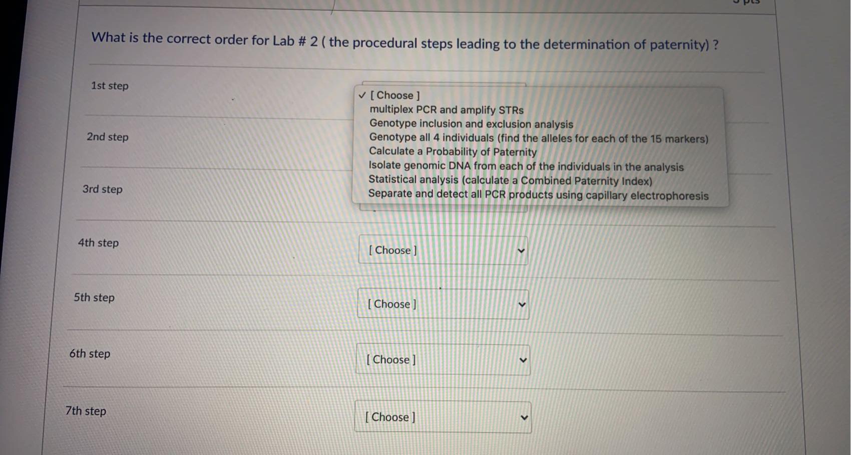 Solved What is the correct order for Lab # 2 (the procedural | Chegg.com