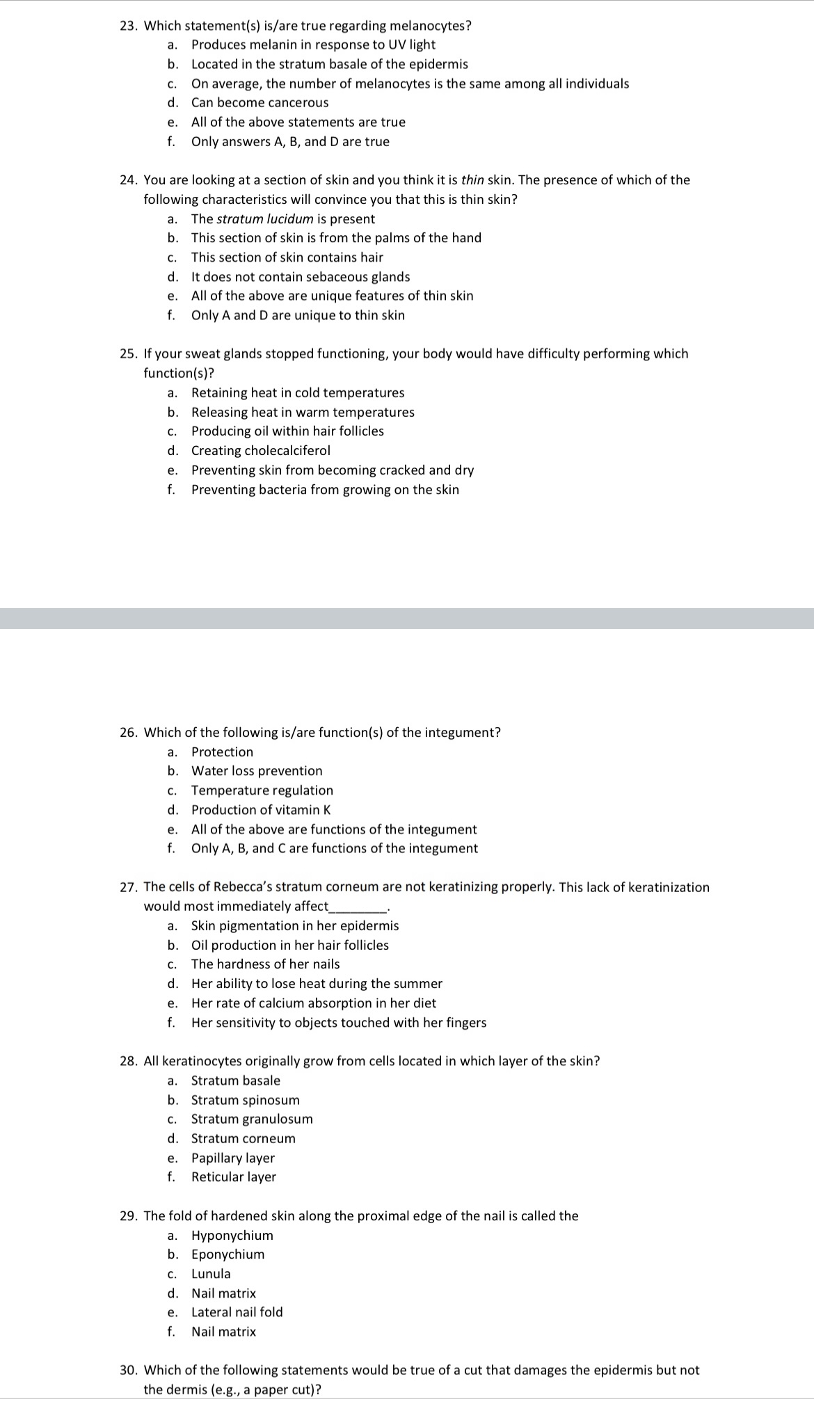 Solved 6. Which of the following directional term statements | Chegg.com