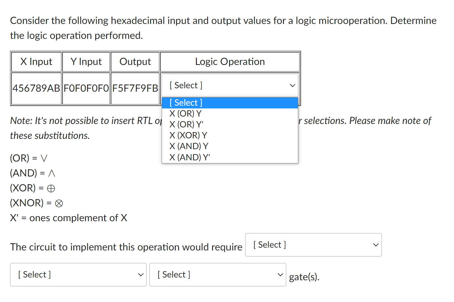 Solved The circuit to implement this operation would require | Chegg.com