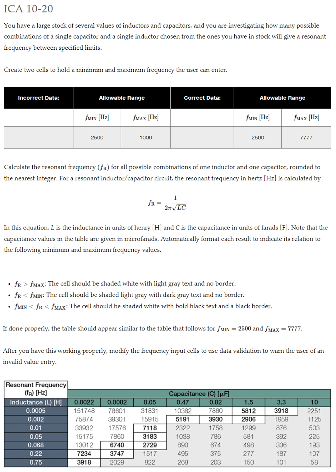Solved ICA 10-20You have a large stock of several values of | Chegg.com