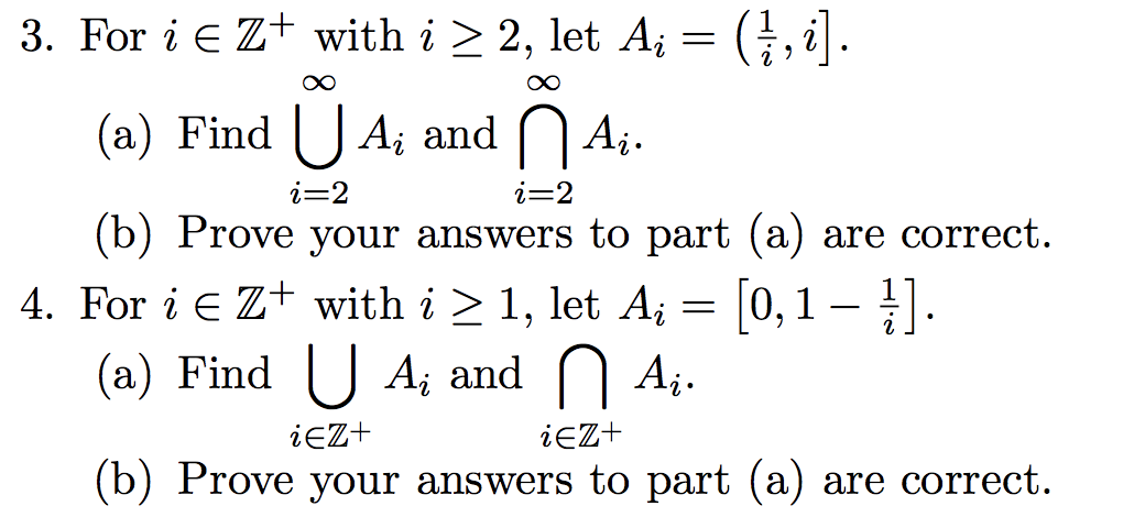 Solved I 2 I 2 3 For I Z With I 2 Let A 1 I Chegg Com