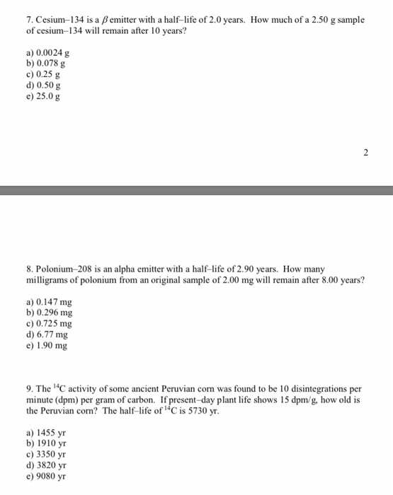 solved-7-cesium-134-is-a-b-emitter-with-a-half-life-of-2-0-chegg