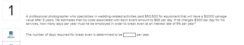 Solved A professional photographer who specializes in | Chegg.com