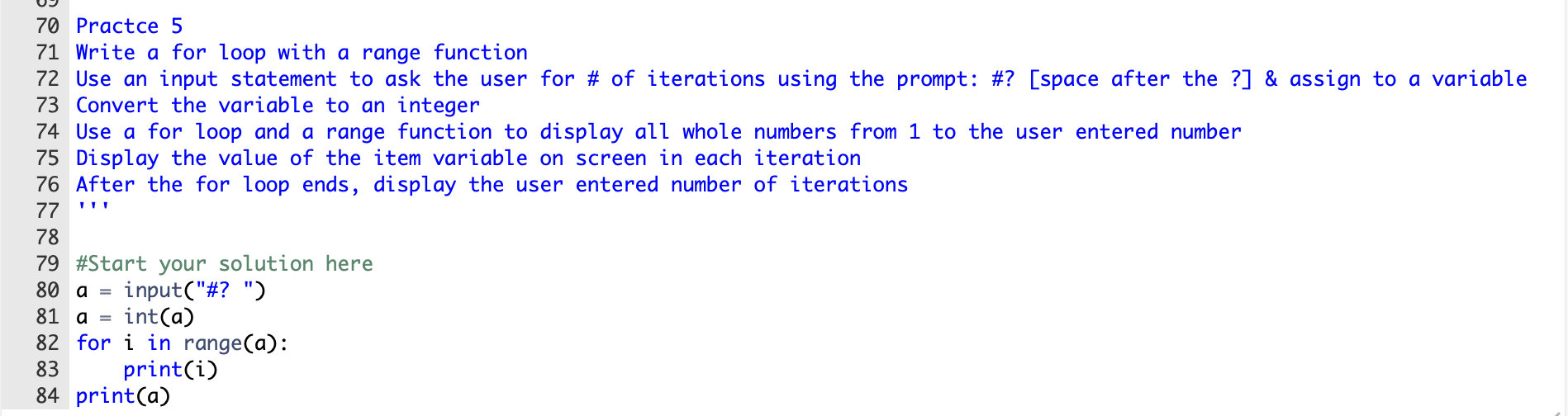 2 Practice 1 3 Ask the user to enter his/her age | Chegg.com
