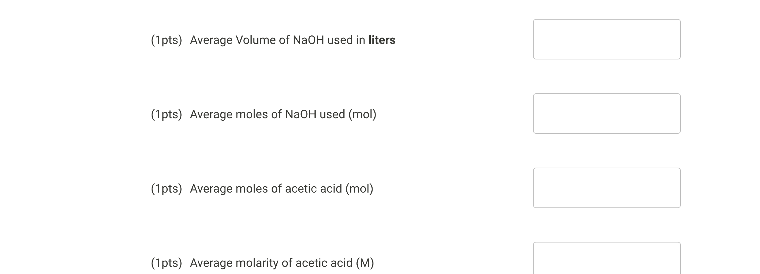 Solved Table 1. Titration data Trial 1 Trial 2 Trial 3 | Chegg.com