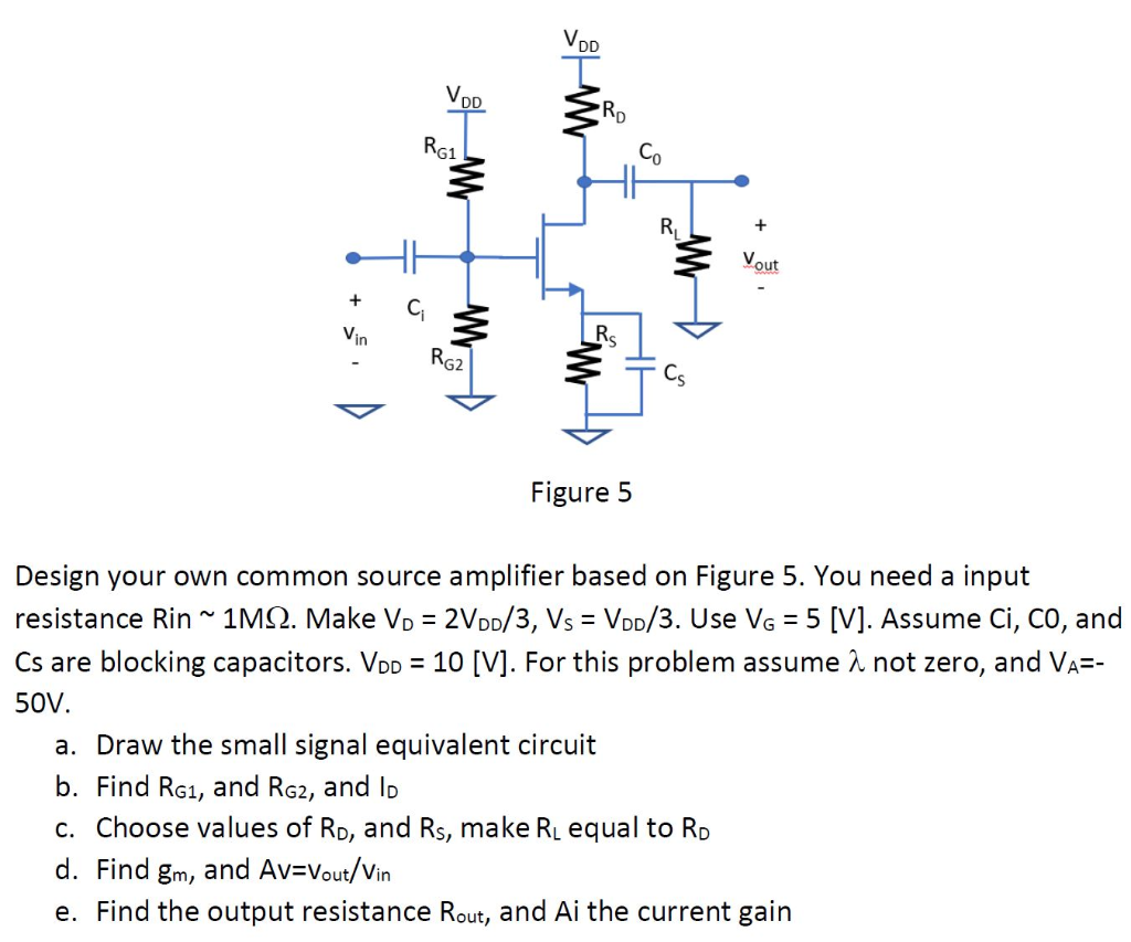 Solved G1 in G2 Figure 5 Design your own common source | Chegg.com