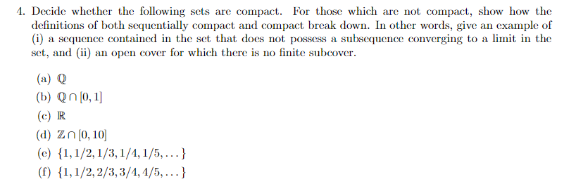 Solved all sets are assumed to be in R with R equipped with | Chegg.com