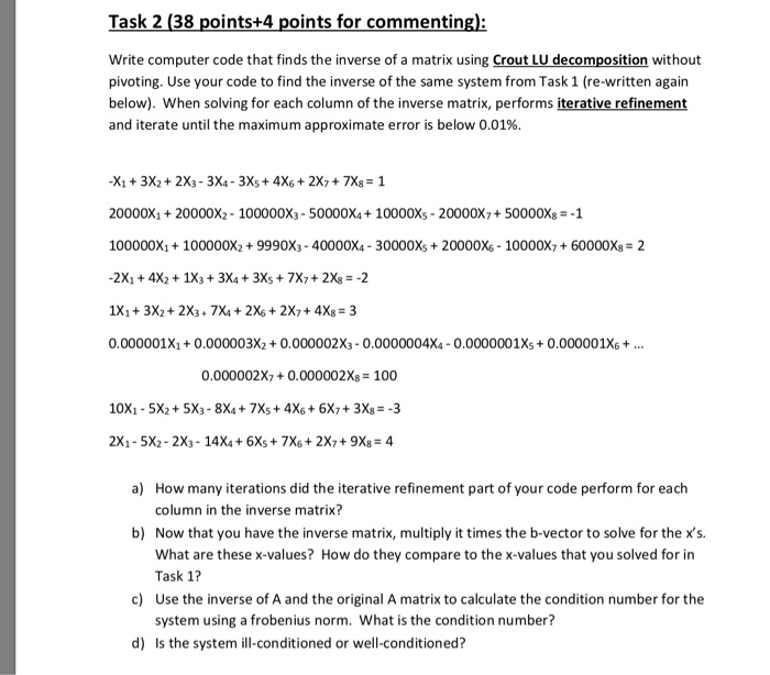 Solved Task 2 (38 points+4 points for commenting): Write | Chegg.com