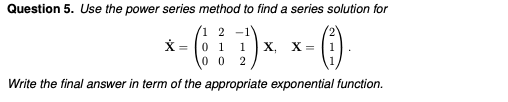 Solved Question 5. Use the power series method to find a | Chegg.com
