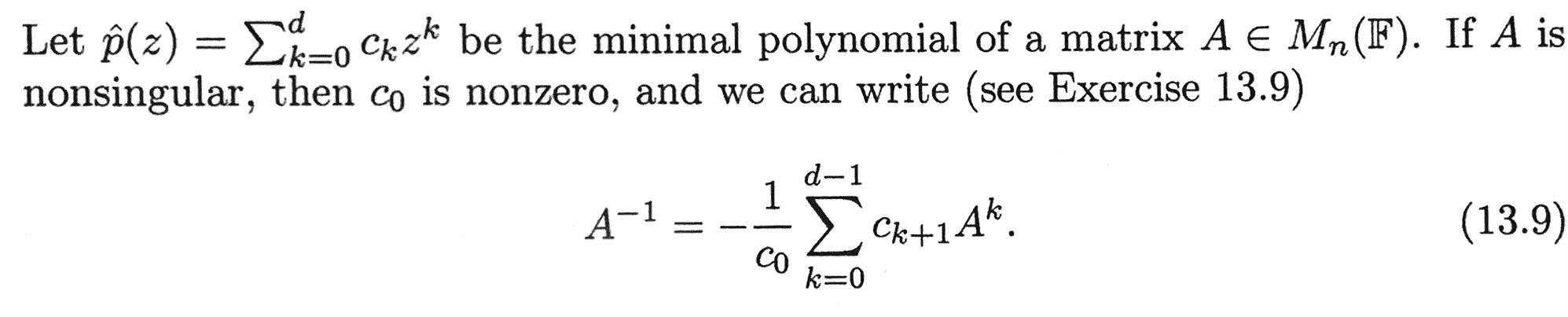 Solved Assuming The Matrix A Is Invertible, Prove (13.9). 