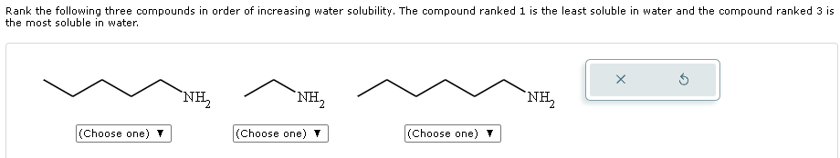 Choose The Compound That Is The Most Soluble In Water Solved Rank the following three compounds in order of | Chegg.com