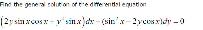 Solved Find the general solution of the differential | Chegg.com