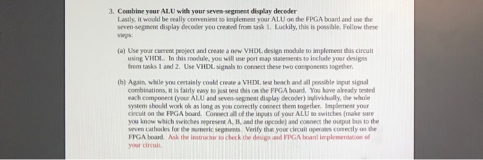 Solved Lab Tasks: 1. Create a seven-segment display decoder | Chegg.com