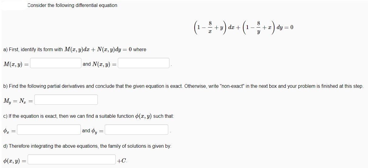 Solved Consider the following differential equation | Chegg.com
