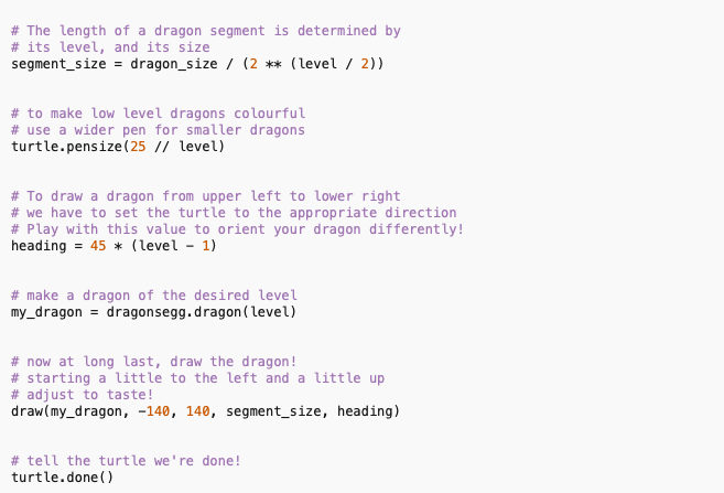 How To Draw A Dragon In Python