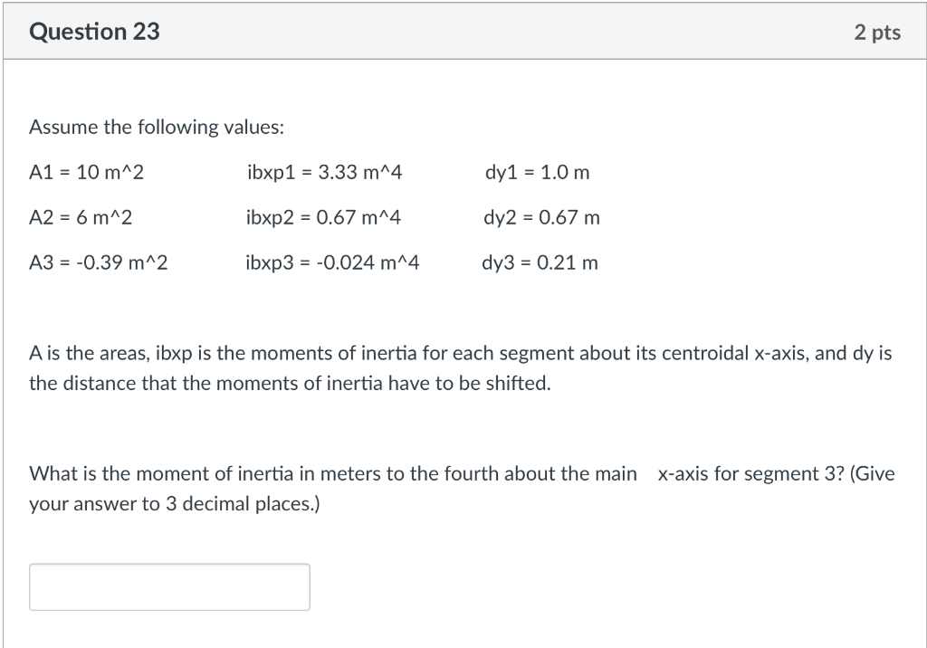 Solved Question 22 2 pts Assume the following values: A1 = | Chegg.com