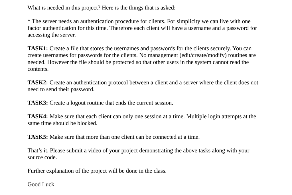 Solved In this project you will work with a client/server | Chegg.com