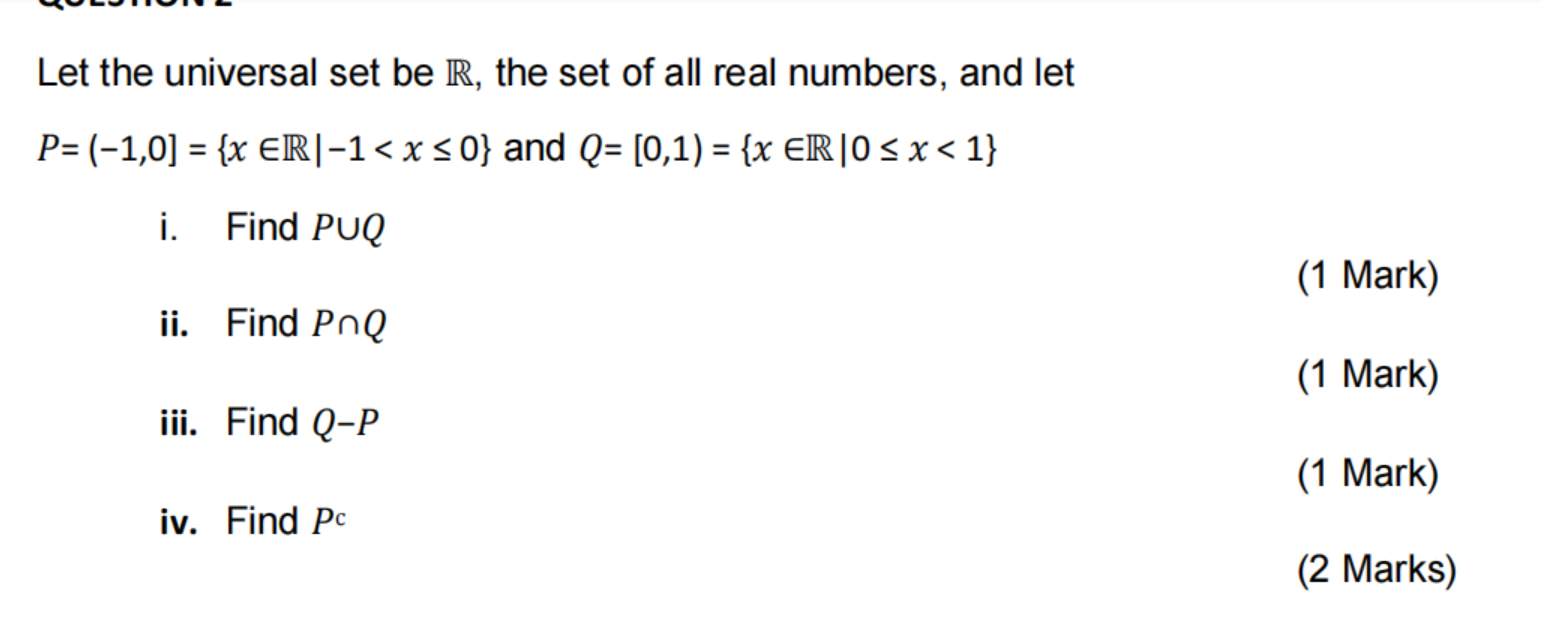 Solved Let The Universal Set Be R, The Set Of All Real | Chegg.com