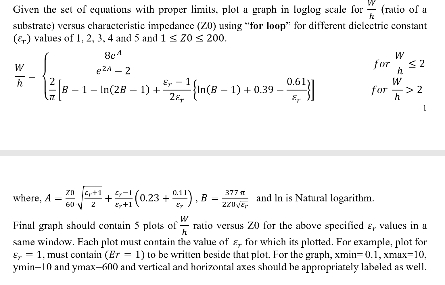 Solved Given the set of equations with proper limits, plot a | Chegg.com