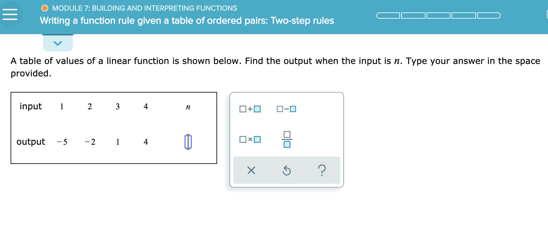 Solved O MODULE 27: BUILDING AND INTERPRETING FUNCTIONS  Chegg.com